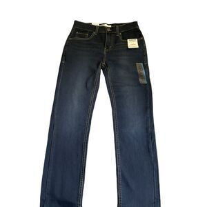 Levis Jeans Boys Size 12 Athletic Regular 26 X 27 Straight Leg Dark Wash New Tag